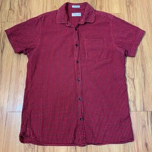 Jack & Jones Johan Gingham Short Sleeve Button Front Top
